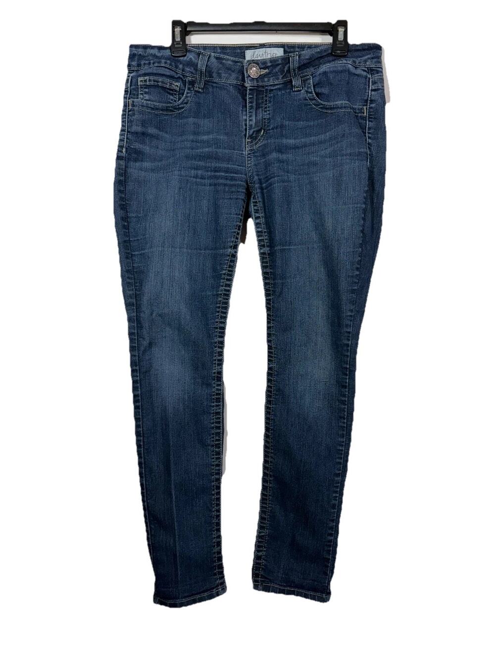 Daytrip Jeans Size 31 Womens Lynx Skinny Blue Buckle Low Rise Crystal Button